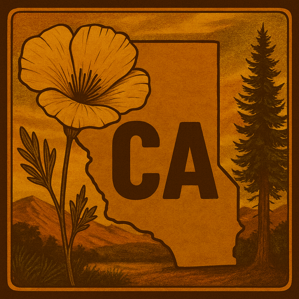 California Rise: Poppy, Coast & Redwood